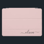 赤面ダスティピンクモダンスクリプガーリートモノグラム名 iPad PROカバー<br><div class="desc">赤面ダスティピンクシンプル色のスクリプトモノグラム名ラップトップのケース。これは、最高の甘い16歳の誕生日、結婚ブライダルシャワー、記念日、赤ちゃんシャワーまたはバチェロレッテギフトを作る誰かがグラームの豪華さとシックなスタイルを愛する。</div>