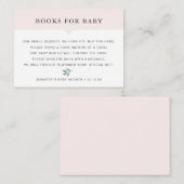 赤面ダスティブルーウォーターカラーリーフブックベビー エンクロージャーカード (正面/裏面)