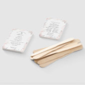 赤面ダスティブルーウォーター色フローラ結婚式 プログラム ハンドファン (組立なし)