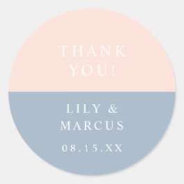 赤面ダスティブルーミニマル結婚式の引き出物 ラウンドシール