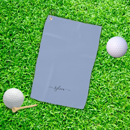 赤面ダスティブルーモダンモノグラガーリーム名 ゴルフタオル