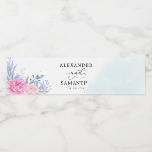 赤面ダスティブルーユーカリバラフローラ結婚ズ ペットボトルラベル