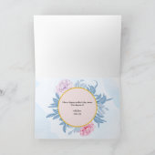 赤面ダスティブルー水彩多汁の母の日 カード (内部)