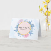 赤面ダスティブルー水彩多汁の母の日 カード (黄色い花)