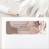 赤面ダスティ結婚バラ差出人住所ラベル ラベル (インサイチュ)
