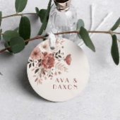 赤面ダスティ結婚フローラサンキューメッセージカード フェイバータグ