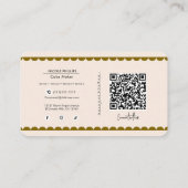 赤面ティエケーキベーカリーソーシャルメディアつながりQR 名刺 (裏面)