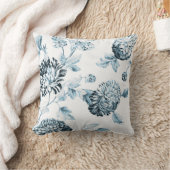 赤面ティール(緑がかった色)ブルーボタニカルフローラトイレ2号 クッション (ブランケット)