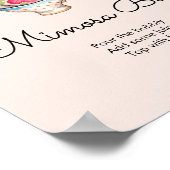 赤面テモダンアパーティーブライダルシャワーミモザバー ポスター (角)