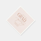 赤面テラコッタカスタムミニマリストグラードパーティー スタンダードカクテルナプキン (角)