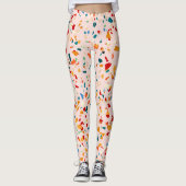 赤面テラッツォ |ピンクの折衷的な斑点 |抽象芸術 レギンス (正面)