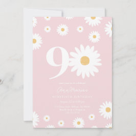 赤面デイジー90番目の誕生日招待状 招待状