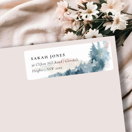 赤面デュスキーブルーマウンテンズパイン住所 シール