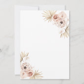 赤面トレンディーアーチブライダルシャワー招待 セーブザデート (裏面)