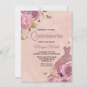 赤面ドレスダスティバラフローラキンセアニェラパーティー 招待状 (正面)