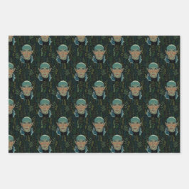 赤面ドレッドウルフラッピング紙 ラッピングペーパーシート