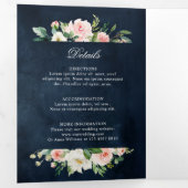 赤面ネイビーダスティブルーフローラ幾何学植物体T 三つ折りプログラム (内部最初)