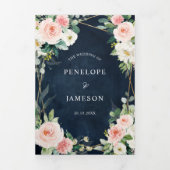 赤面ネイビーダスティブルーフローラ幾何学植物体T 三つ折りプログラム (カバー)