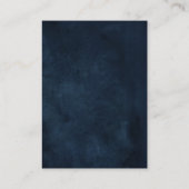 赤面ネイビーダスティブルーフローラ幾何学植物学 エンクロージャーカード (裏面)