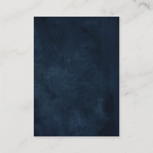 赤面ネイビーダスティブルーフローラ幾何学植物学 エンクロージャーカード (裏面)