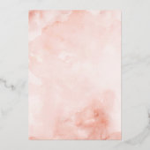 赤面ネイビーフローラゴールデンバタフライキンセアニェラ 箔招待状 (裏面)