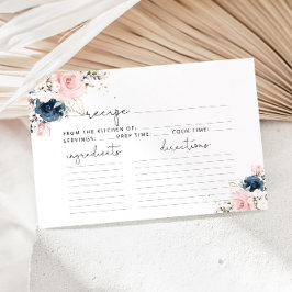 赤面ネイビーフローラレシピカード