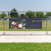 赤面ネイビーブルゴーニュプロテアフローラビジネスバナー 横断幕 (インサイチュ)