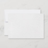 赤面ネイビーブルーソフトパステルピンク結婚フローラ 出欠カード (裏面)