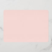 赤面ネイビー金ゴールドバタフライブライダルシャワー 箔招待状 (裏面)