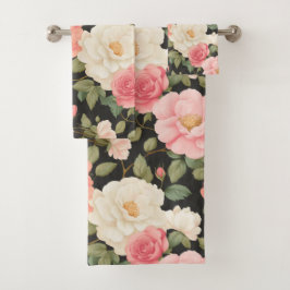 赤面ノワールバラ調和ソフトパステルバラ バスタオルセット