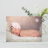 赤面ハニカム、誕生のお知らせ+ありがとう 招待状 (スタンド正面)