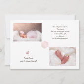 赤面ハニカム、誕生のお知らせ+ありがとう 招待状 (裏面)