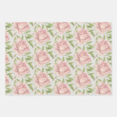 赤面バイオレット水カラーバラ ラッピングペーパーシート (正面3)