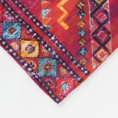 赤面バザール：ピンクモロッコ伝統エレガンス フリースブランケット (角)