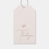 赤面バタフライフローラキスベビーシャワー ギフトタグ (裏面)