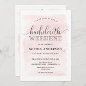 赤面バチェロレッテ週末の旅程招待状 招待状 (正面/裏面)