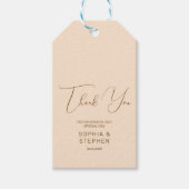 赤面バックグラウンドのミニマリズム ギフトタグ (正面)