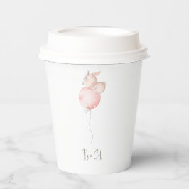 赤面バニー赤ちゃんシャワー女の子 紙コップ