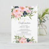 赤面バラとPeoniesの確認 招待状 (スタンド正面)