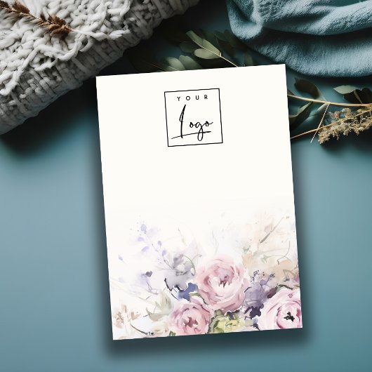 赤面バラのフローラ空白のジュエリーロゴ表示 名刺