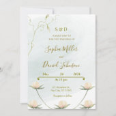 赤面バラウェディング招待 招待状 (正面)