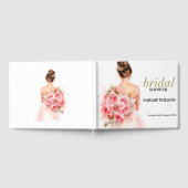 赤面バラウォーター結婚カラーズガウンブライダルシャワー ゲストブック (全面)