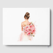 赤面バラウォーター結婚カラーズガウンブライダルシャワー ゲストブック (裏面)