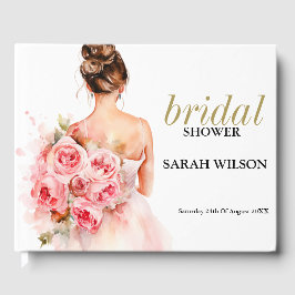 赤面バラウォーター結婚カラーズガウンブライダルシャワー ゲストブック