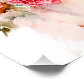 赤面バラウォーター結婚カラーズガウンブライダルシャワー ポスター (コーナー)