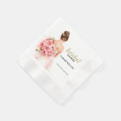 赤面バラウォーター結婚カラーズガウンブライダルシャワー 縁ありカクテルナプキン (角)