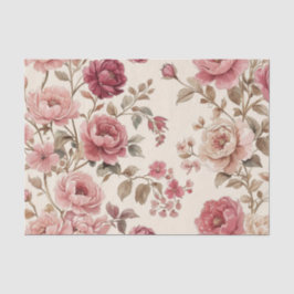 赤面バラガーデンヴィンテージパターン 薄葉紙