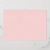 赤面バラゴールドフォイルマルティーニバチェロレッテ 箔招待状 (裏面)