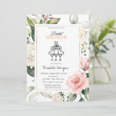 赤面バラシャンパングラスブライダルシャワー 招待状 (スタンド正面)