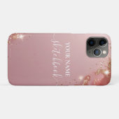 赤面バラパーソナライズされた金ゴールドiPadケースカスタム- N Case-Mate iPhoneケース (裏面(横))